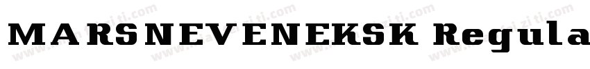 MARSNEVENEKSK Regular字体转换
